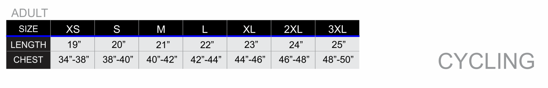 All over print cycling jersey sizing chart zexez
