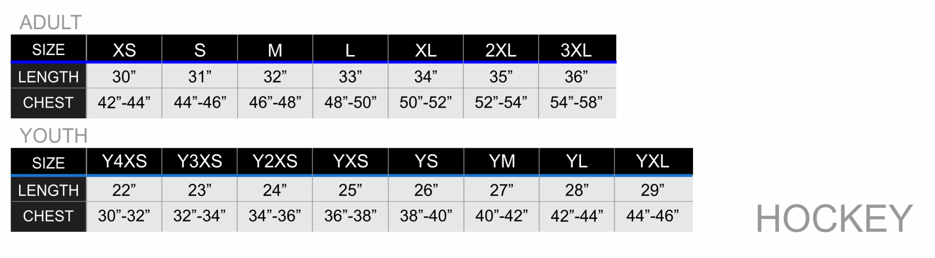 All over print hockey jersey sizing chart zexez