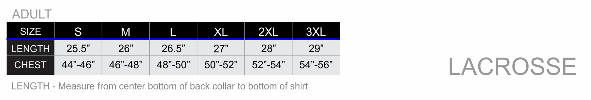 All over print lacrosse jersey sizing chart zexez