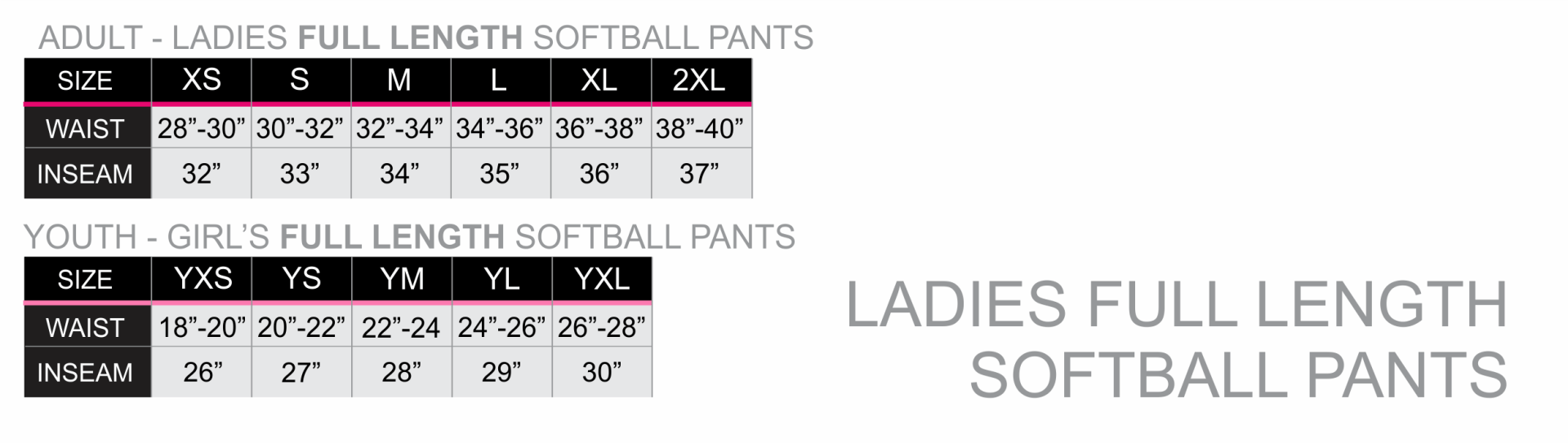 All over print ladies softball pants sizing chart zexez