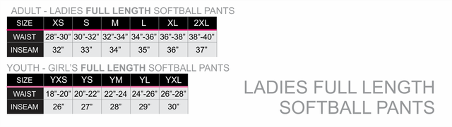 Size Chart Womens Bottoms – Nathan Sports