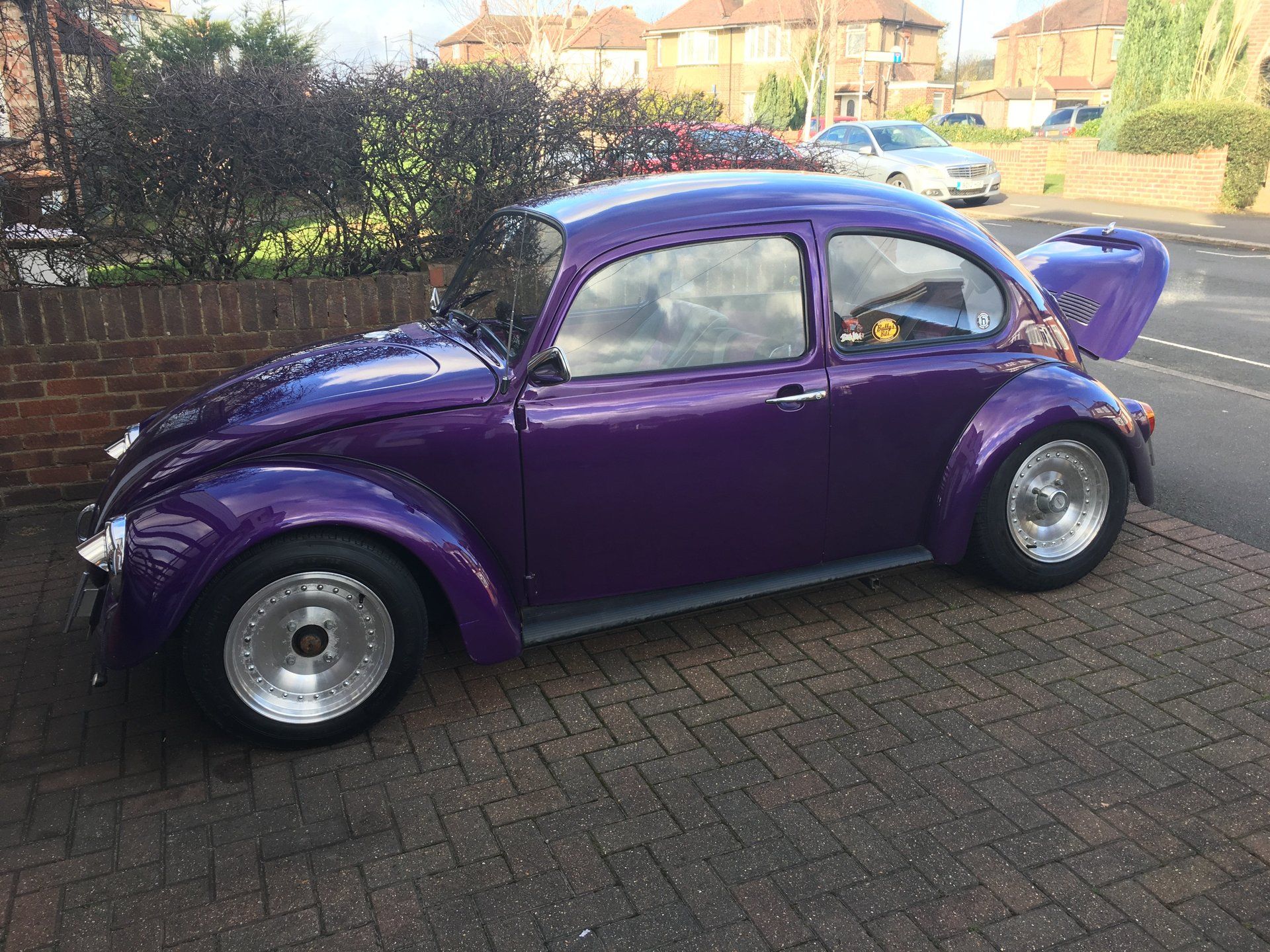 purple classic car