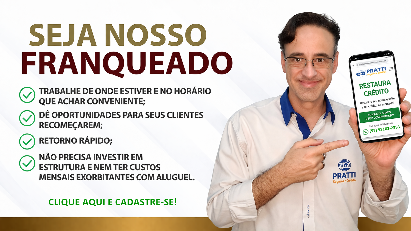 Clique aqui e faça o seu cadastro