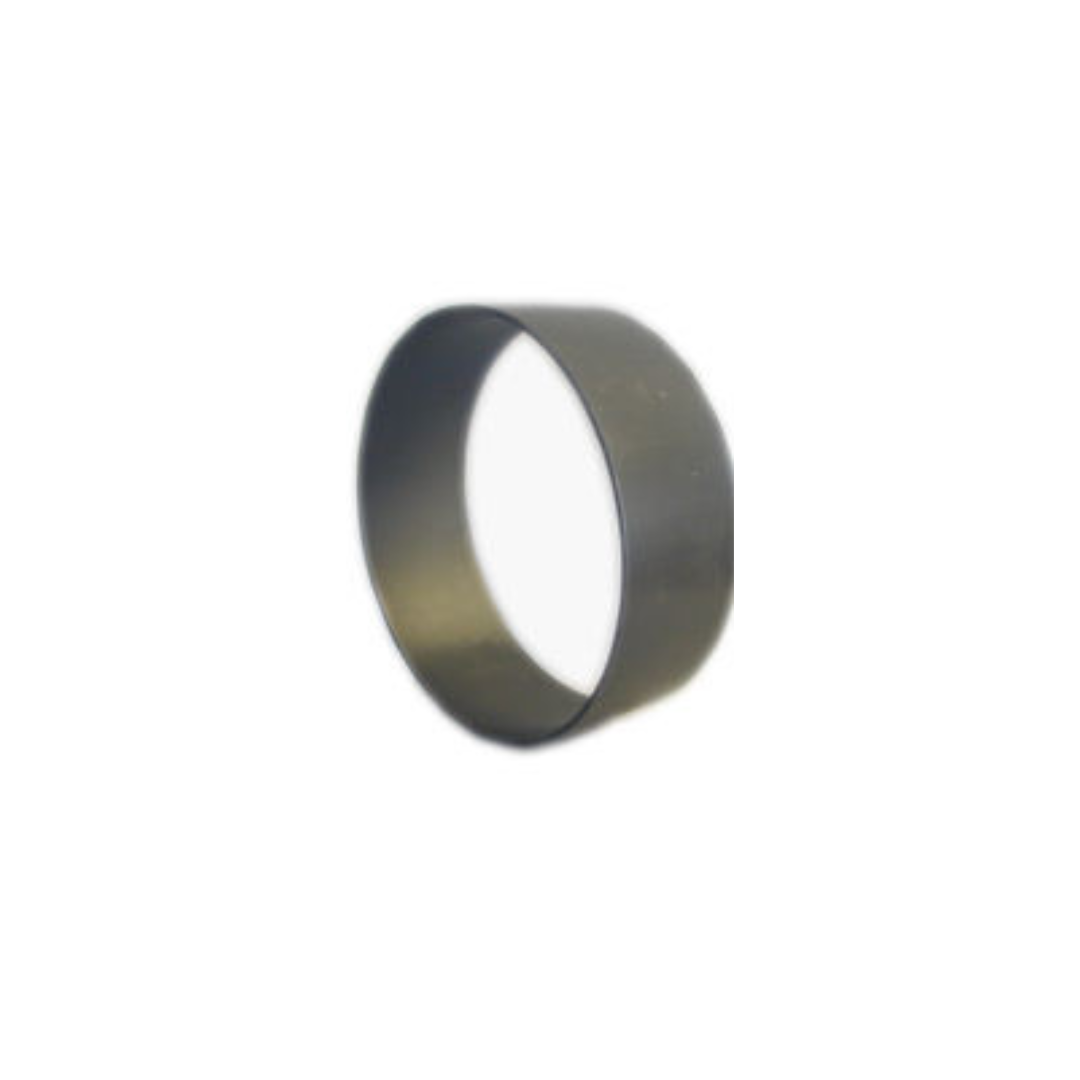A black ring with a hole in the middle on a white background.