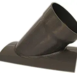 A close up of a brown pipe on a white background.