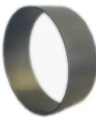 A black ring with a white circle in the middle on a white background.