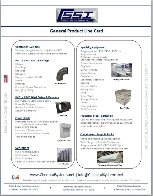 A brochure for a company called gst general product line card.