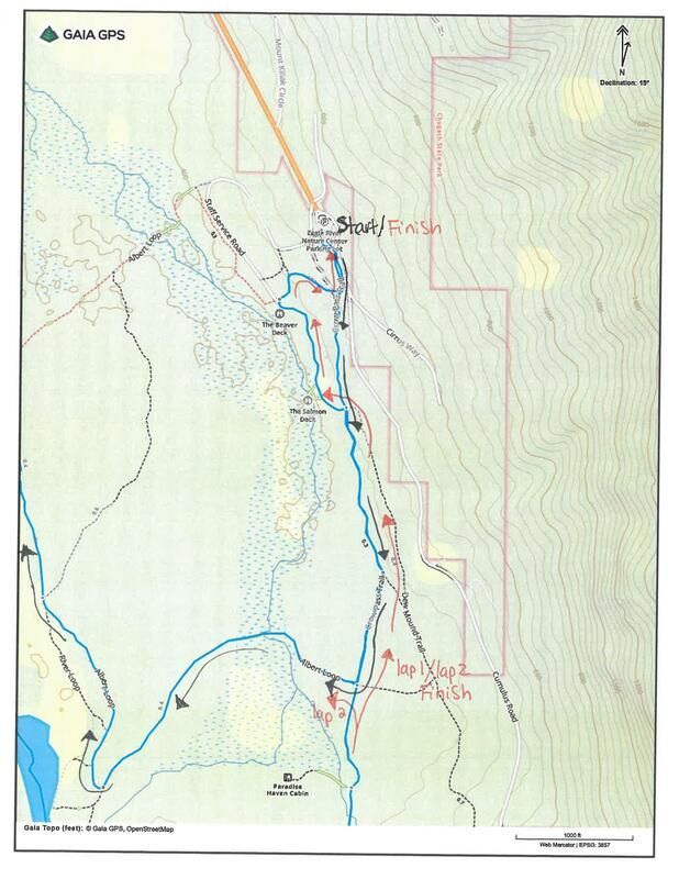 A map of a valley with a river and mountains