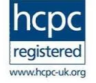 HCPC registration logo: White text