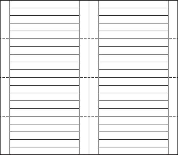 A black and white drawing of a row of lines on a piece of paper.