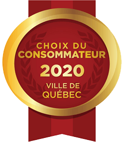 A medal that says choix du consommateur 2020 ville de quebec