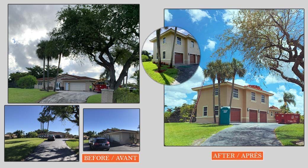 A picture of a house with a tree in front of it