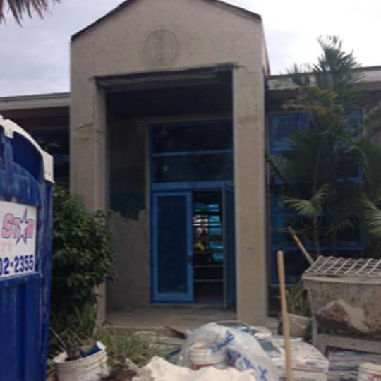 A blue container with the number 02-2355 on it