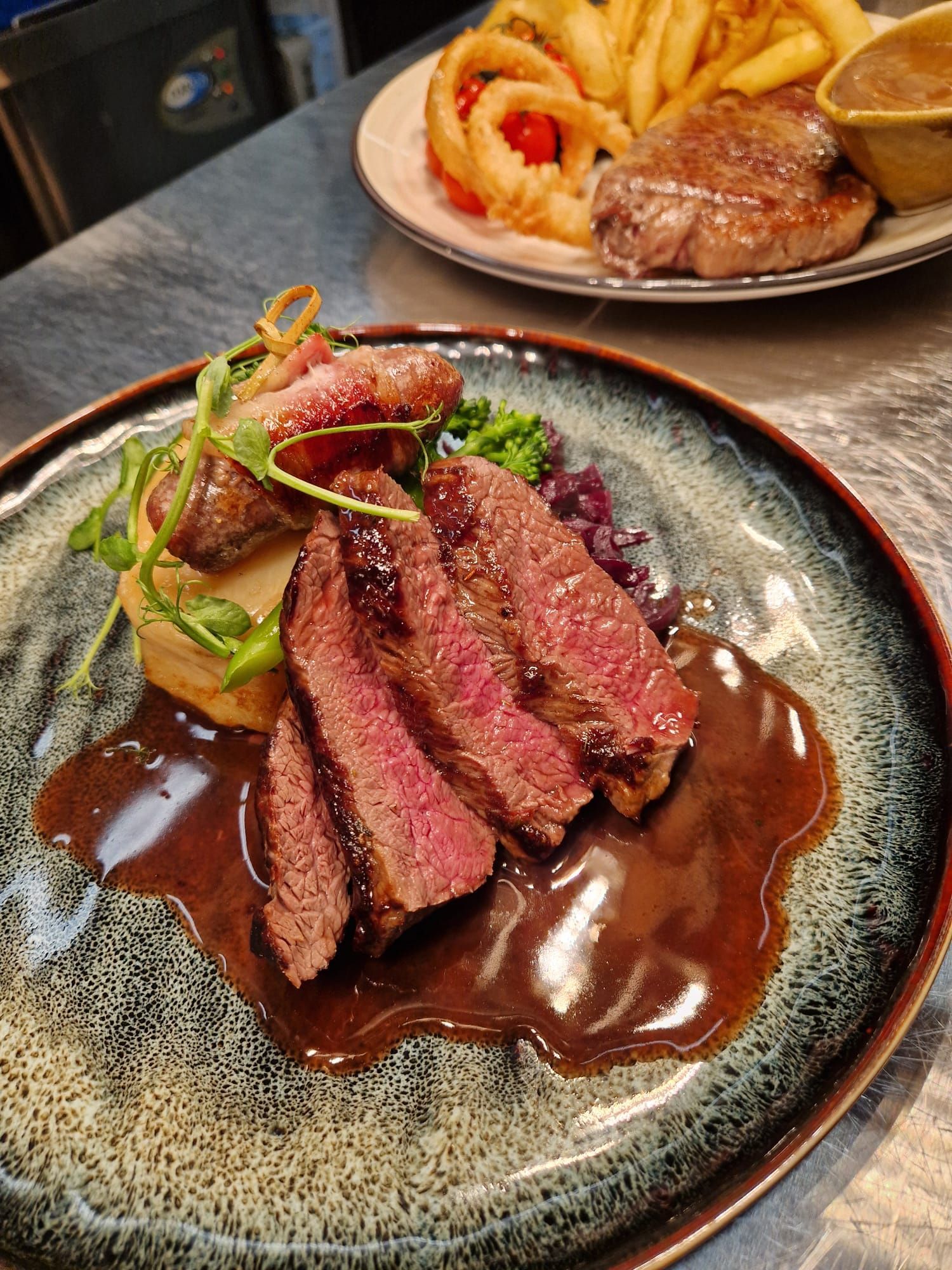 Haunch of Tullynessle venison with red cabbage and a cassis sauce