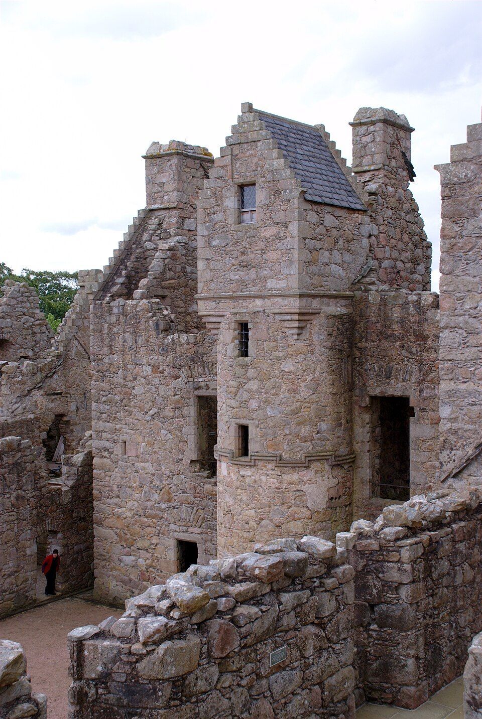 The central courtyard of Tolquhon Castle, within visiting distance of The Station Hotel Insch.