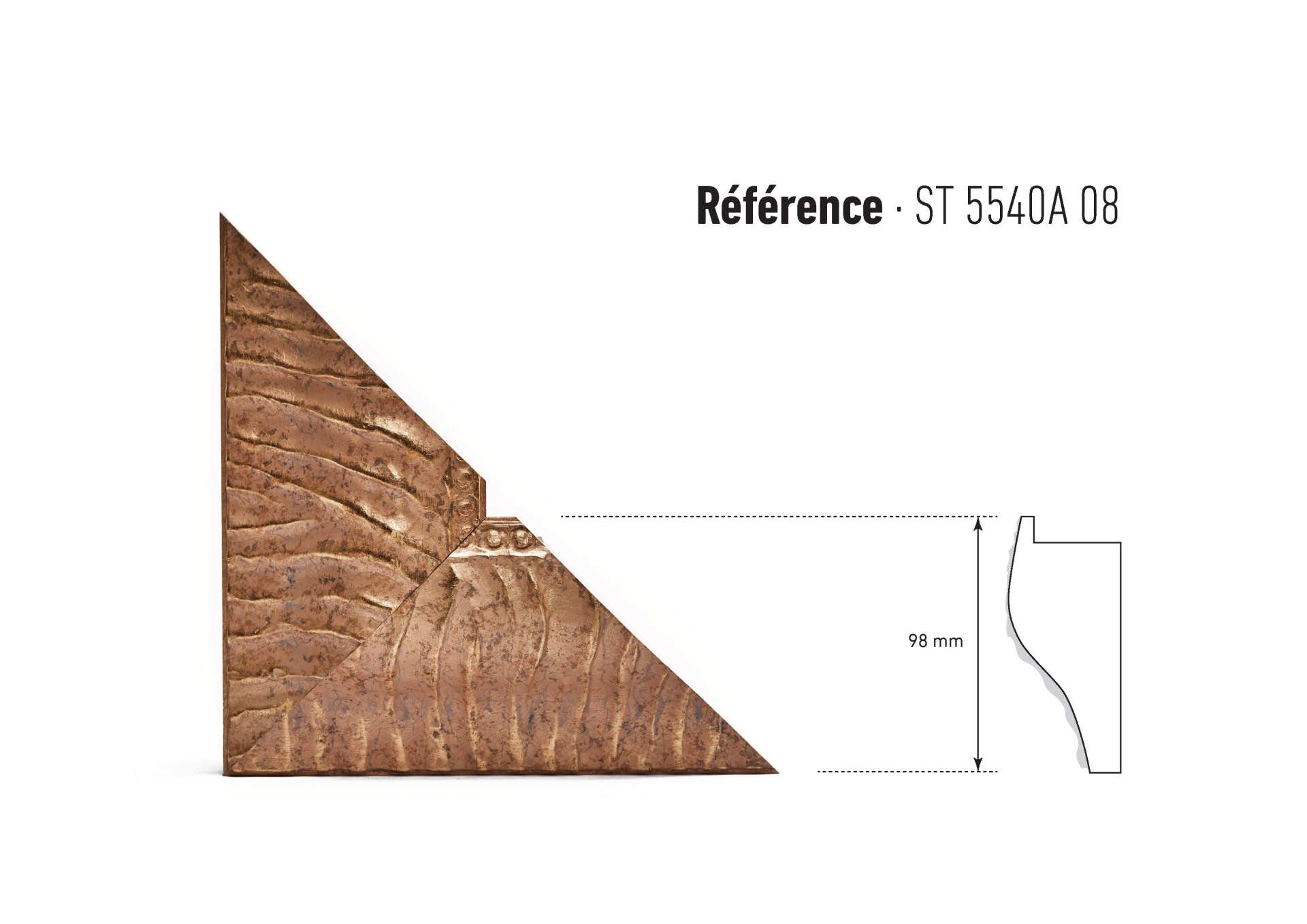 Un dessin d'un triangle en bois sur fond blanc