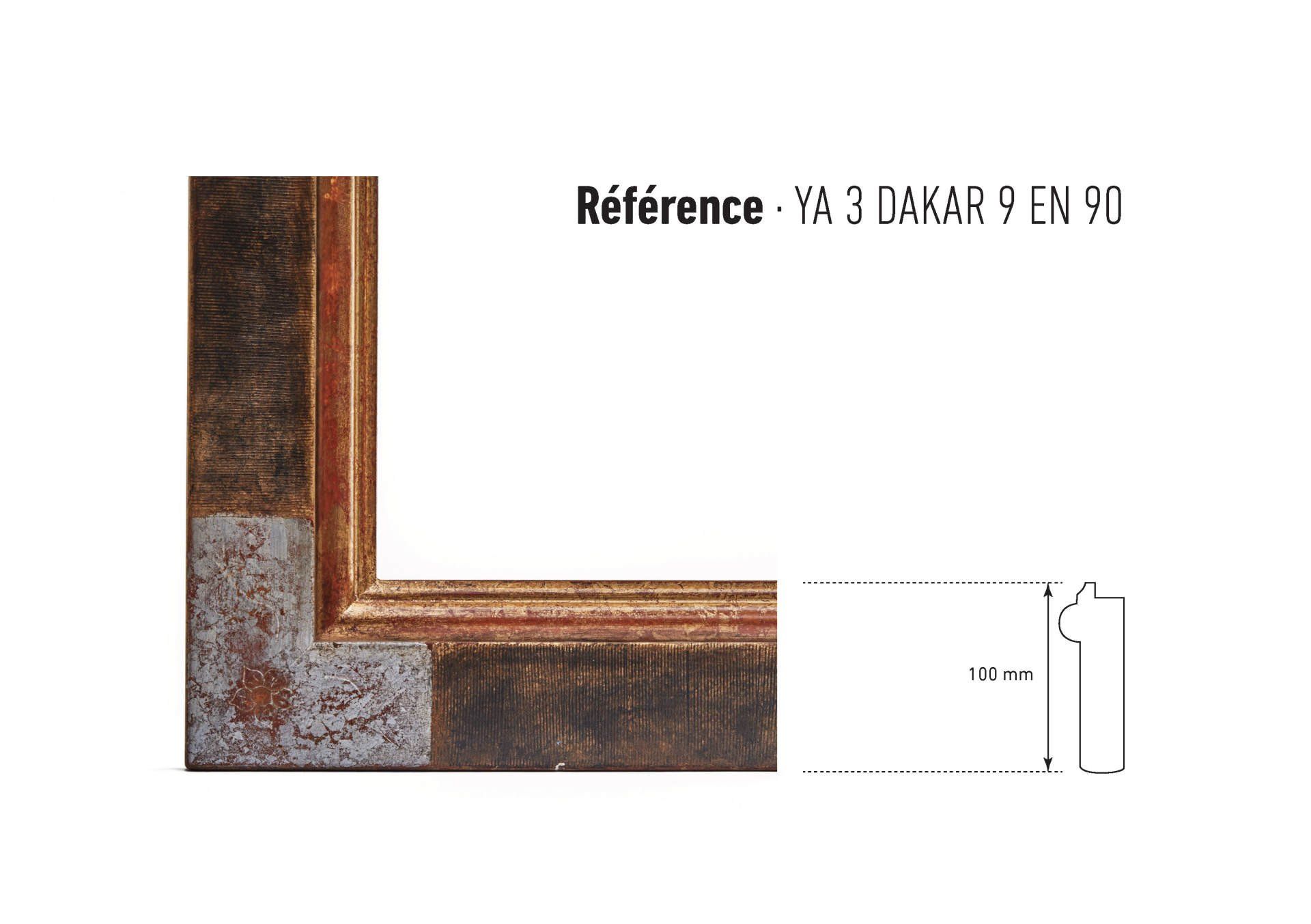 Un cadre photo avec les mots référence ya 3 dakar 9 en 90 dessus