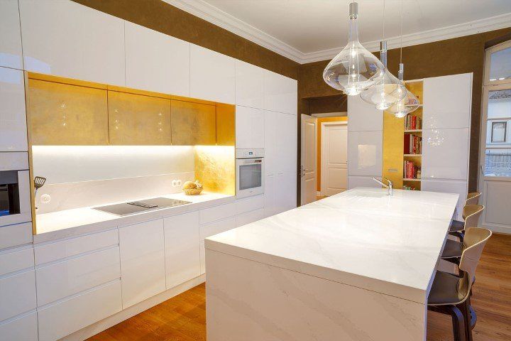 cucina moderna laccata bianca