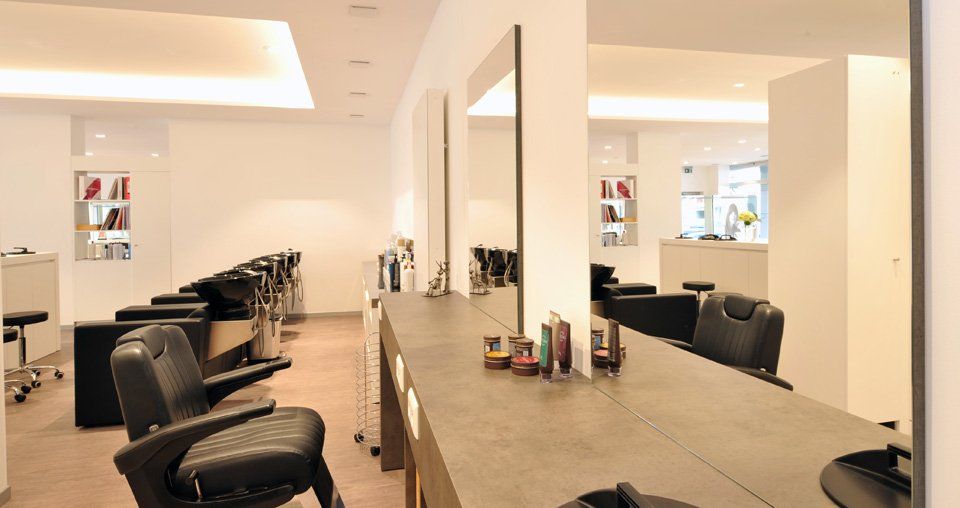 Hair drying area in the salon