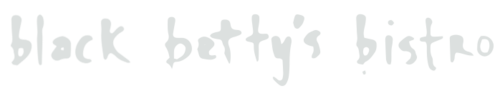 A black and white logo for black betty 's bistro