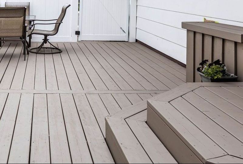 Newly painted deck for summer relaxation and enjoyment