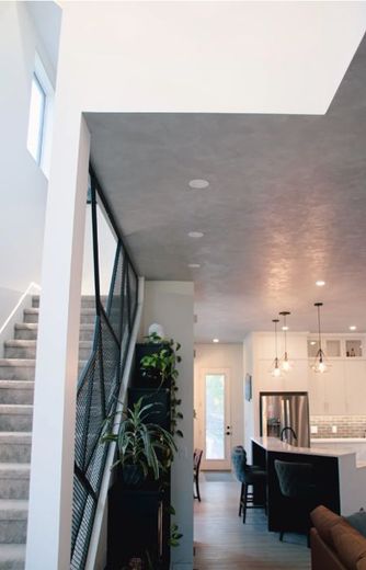 Newly painted interior hallway in a residential space