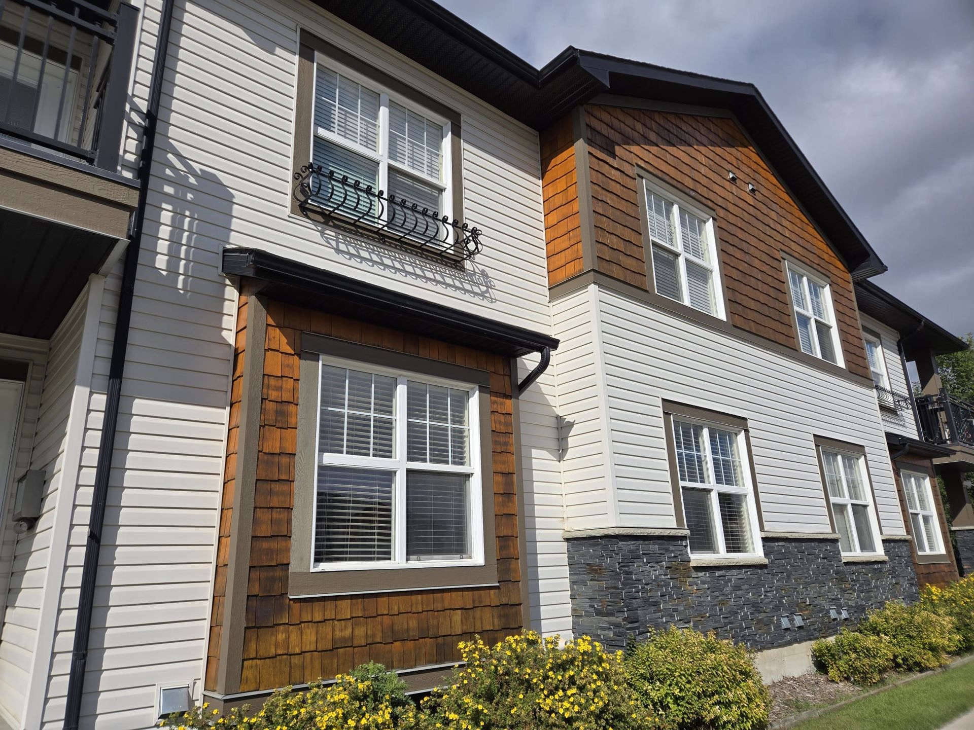 newly satin finished residential exterior