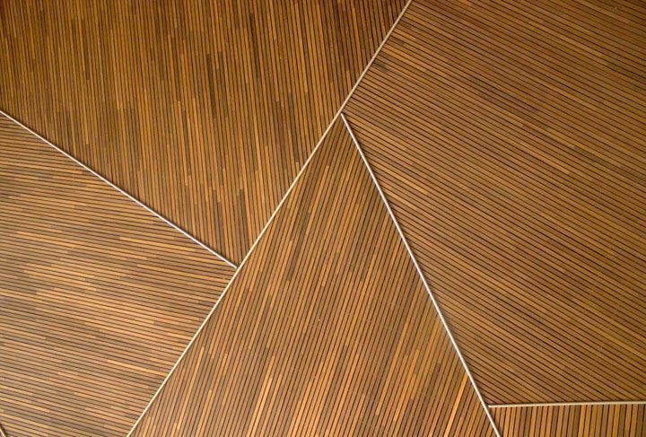 Asymmetric Wood paneling 