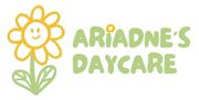 Logo for Ariadne's Daycare. Features a smiling yellow flower with the text 