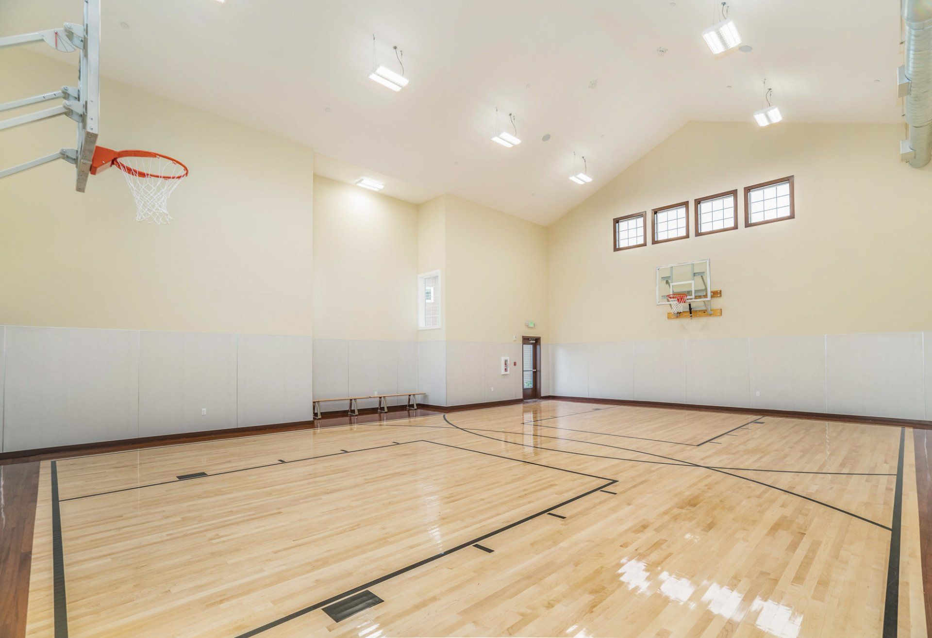 Indoor basketball court