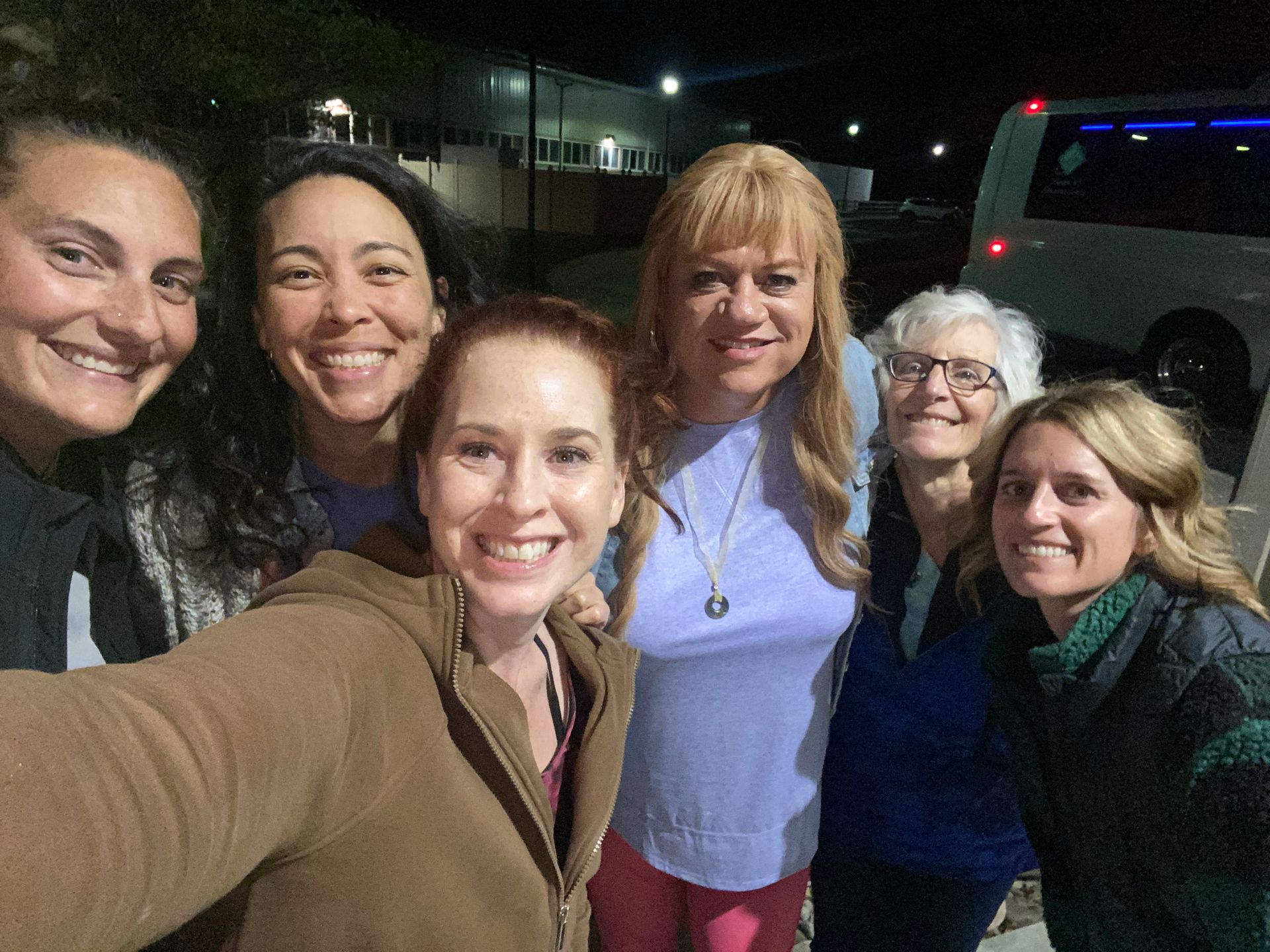 group of girlfriends dancing