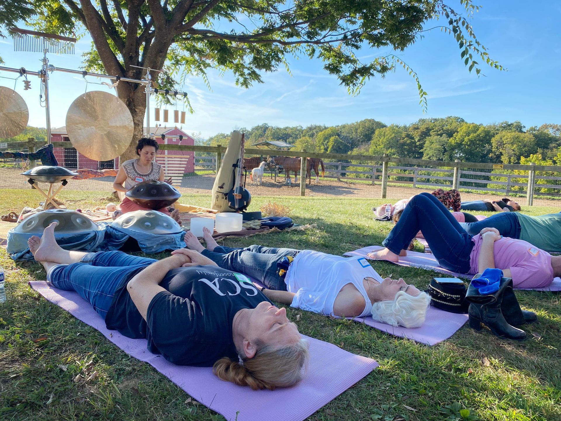 Sarah Paz Hyde playing the hand pan