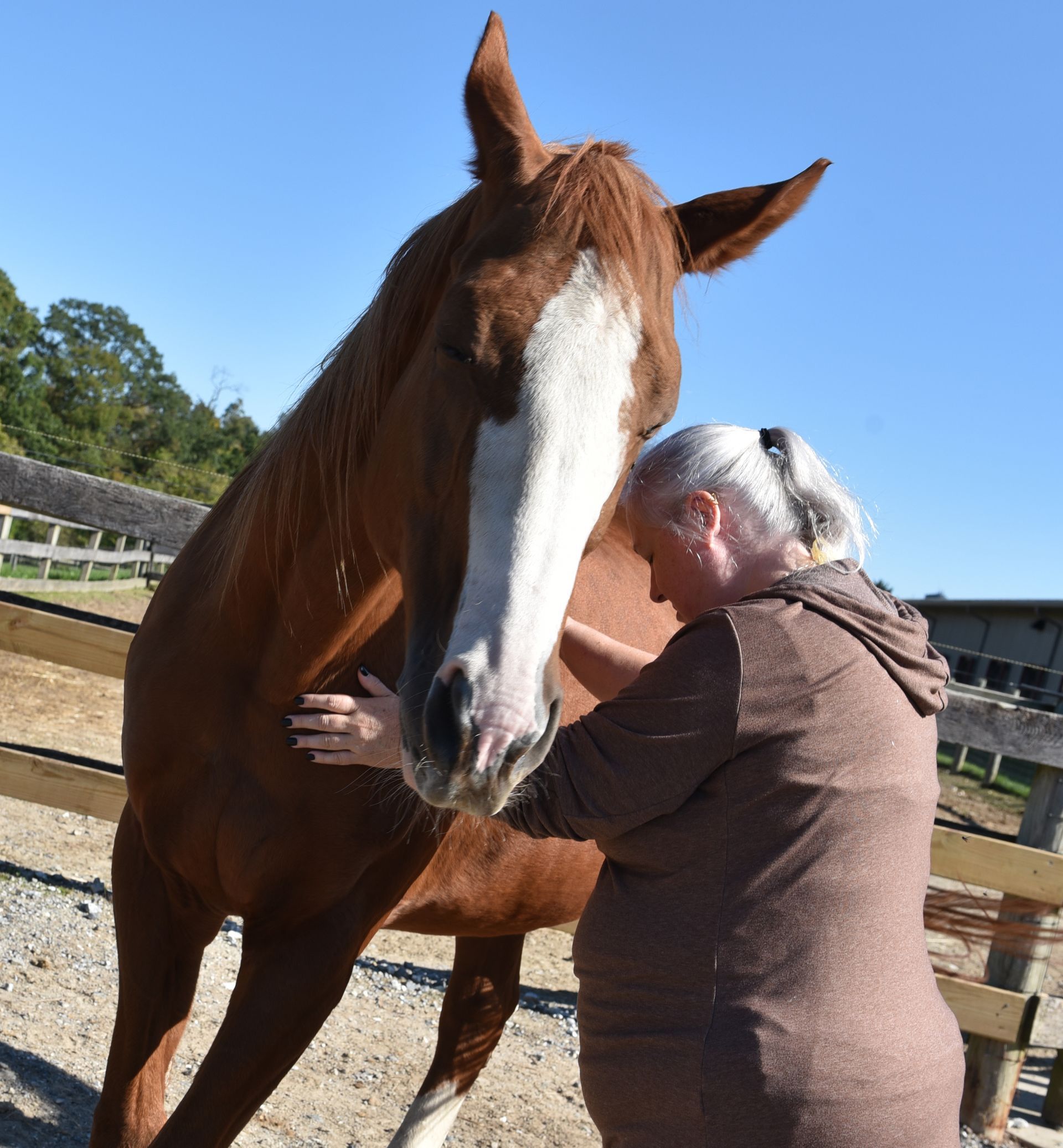 woman with outstretch arms