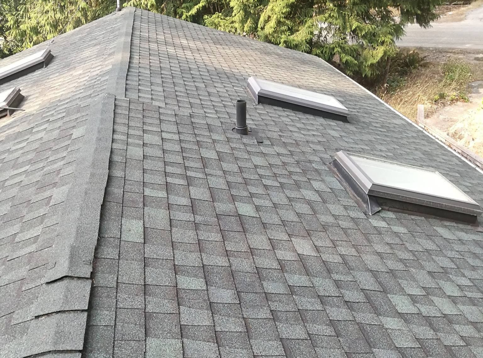 clean roof shingles