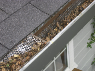 a gutter system covered in snow