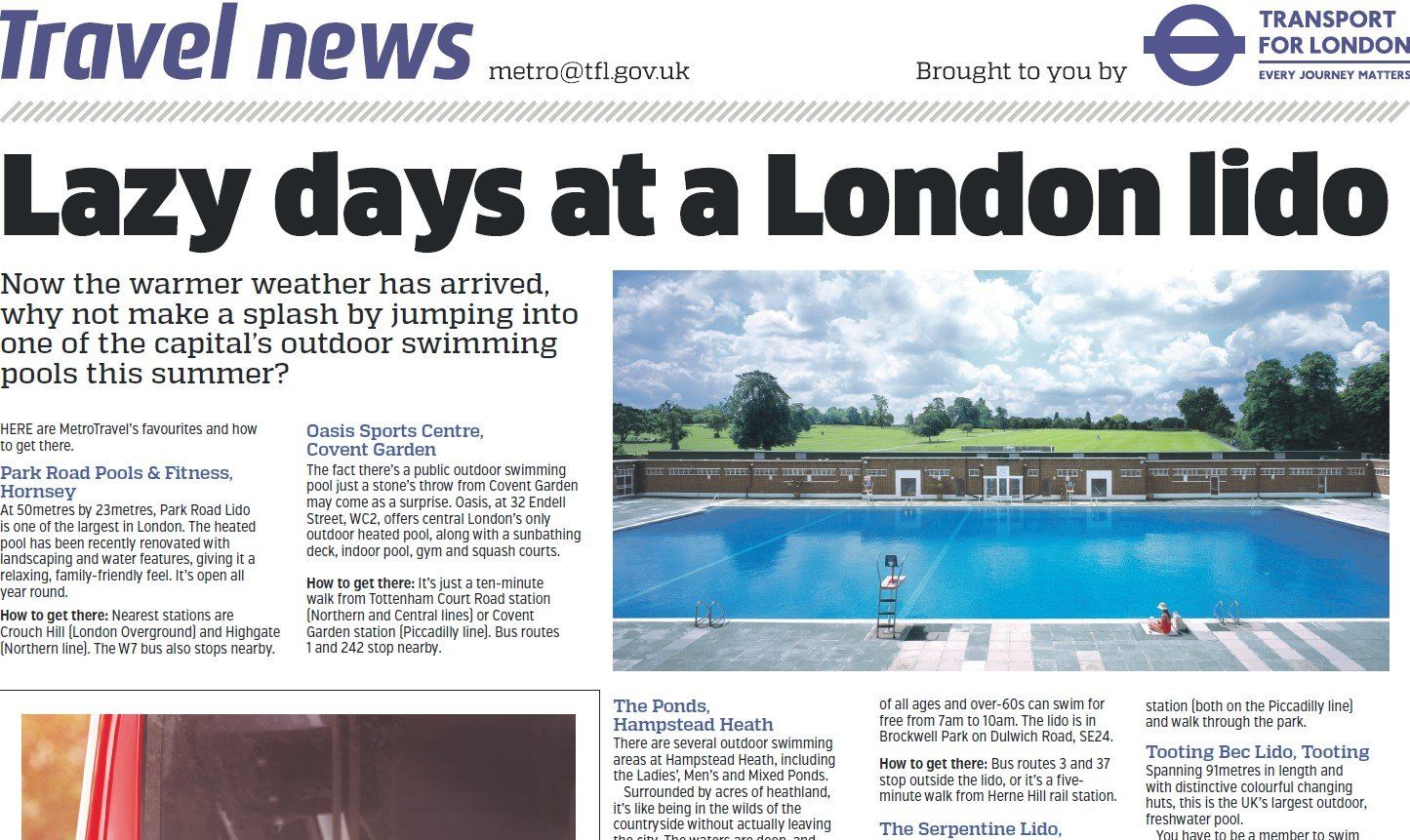 Metro Travel page - June