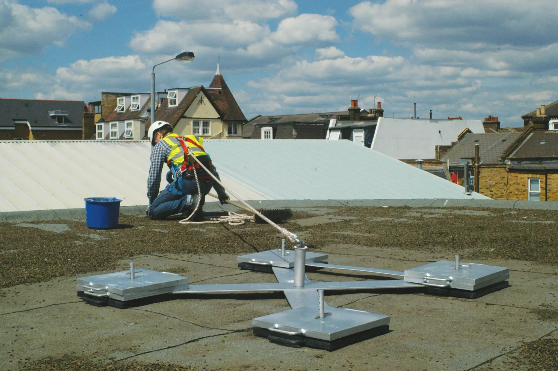 non penetrating roof anchor, portable Fall protection