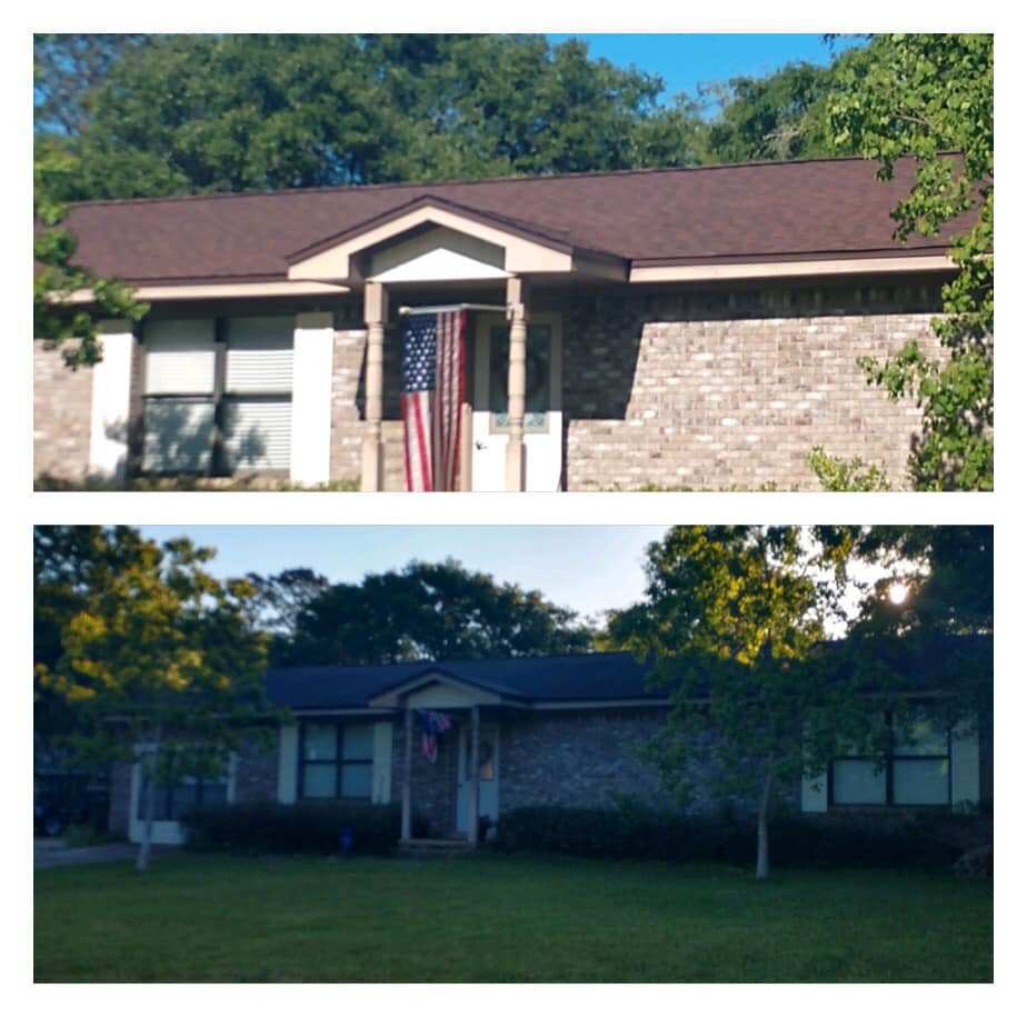 Residential roof repair before & after from Jones Roofing