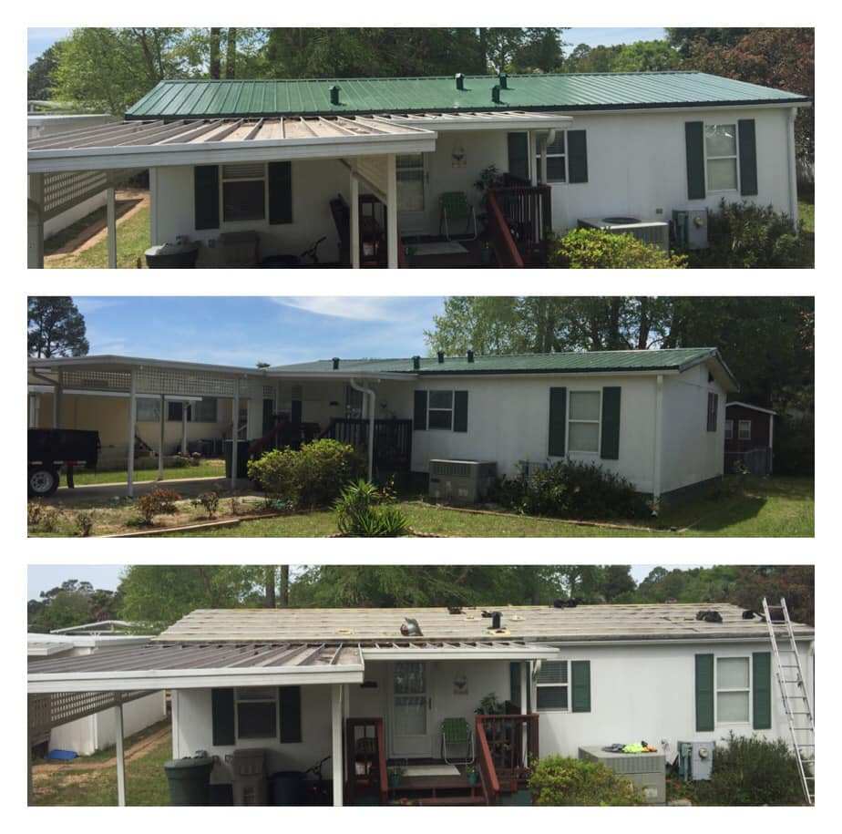 Green residential metal roof installation from Jones Roofing