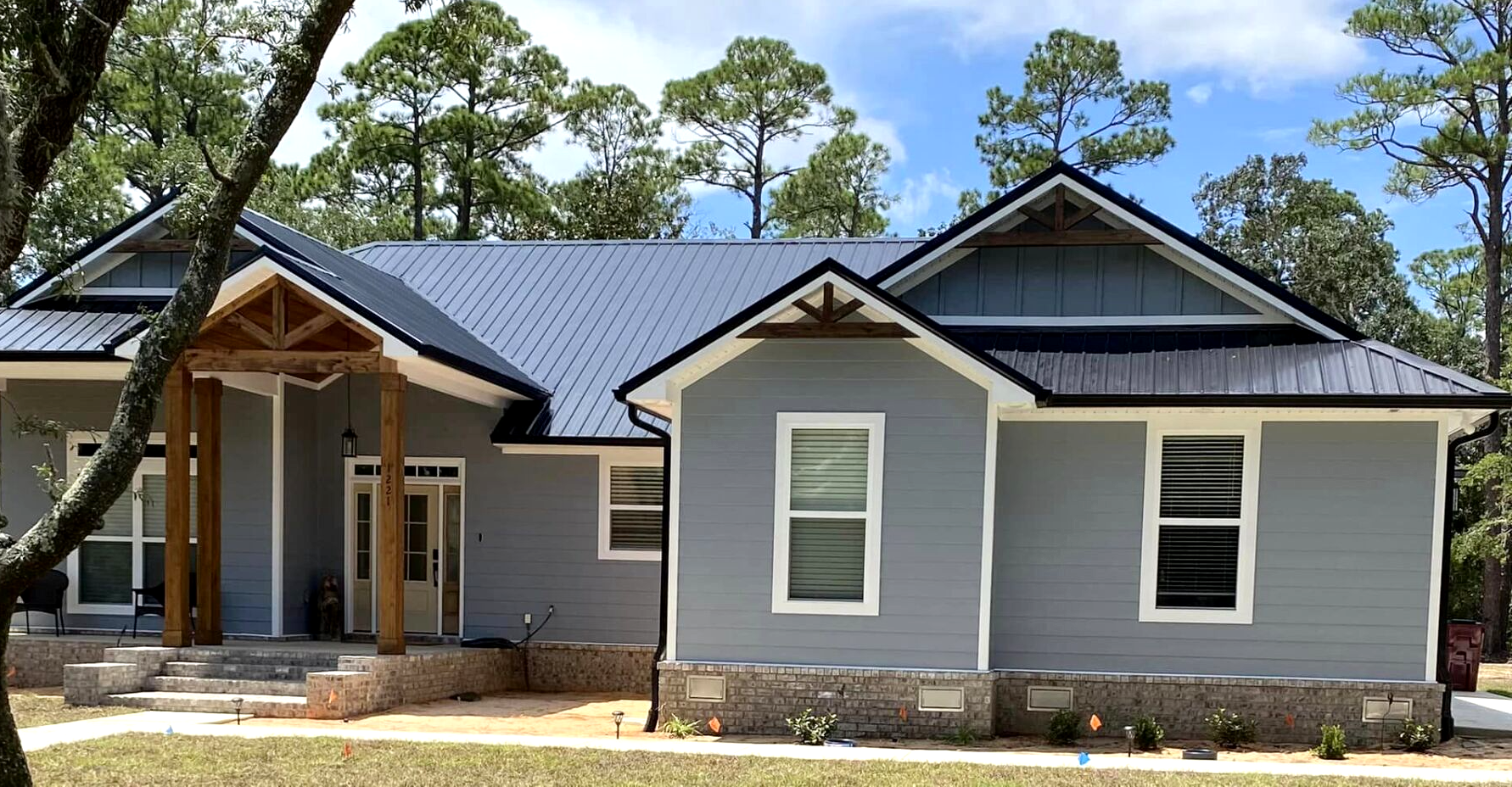 Metal Seam Roofing on Home in Destin, FL