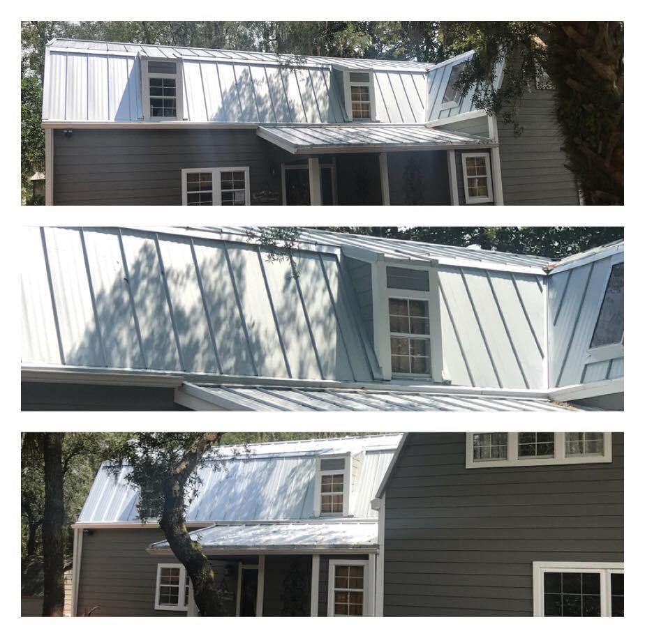 White metal roof installation from Jones Roofing