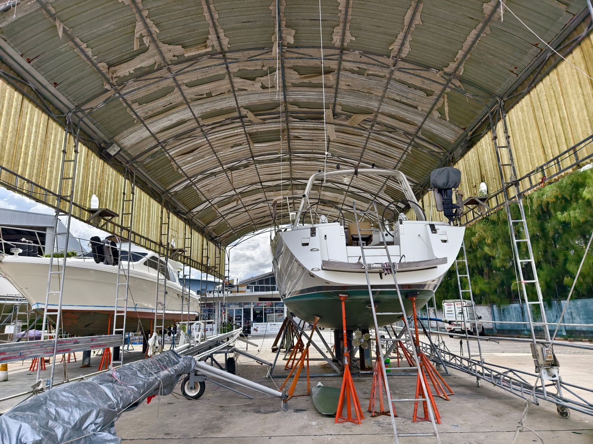 Covered boat storage