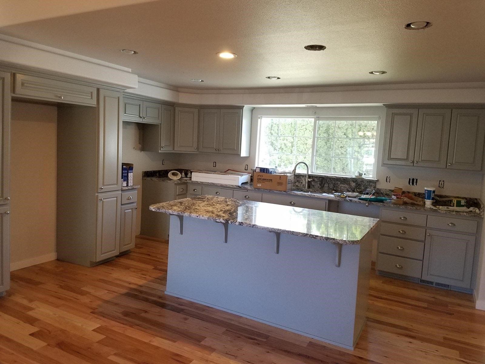Kitchen With Newly Painted Cabinets - Albany, OR - LDN Painters, Inc.