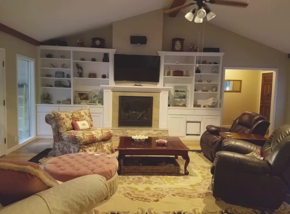 A Living Room With a Fireplace - Albany, OR - LDN Painters, Inc.