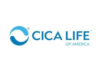 CICA Life of America logo: blue swirl symbol next to