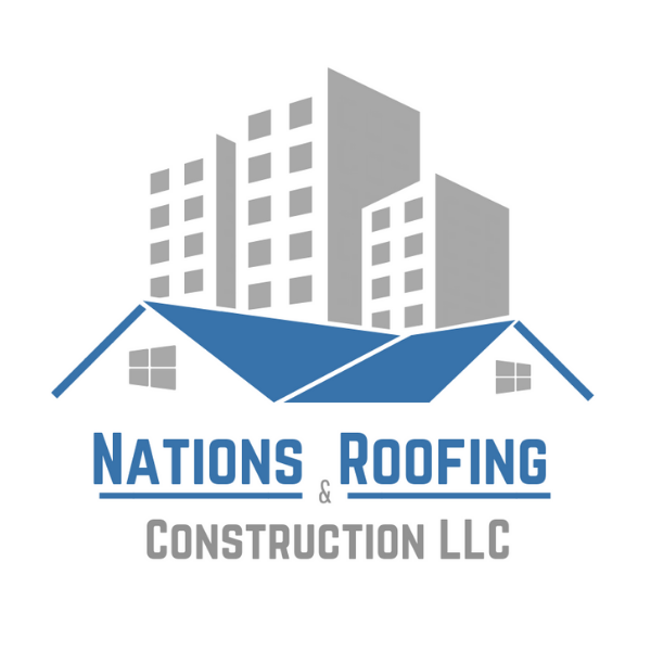 Nations Roofing & Construction Logo blue and gray Wesley Chapel Roofer