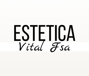 Un logotipo en blanco y negro para Estética Vital FSA.