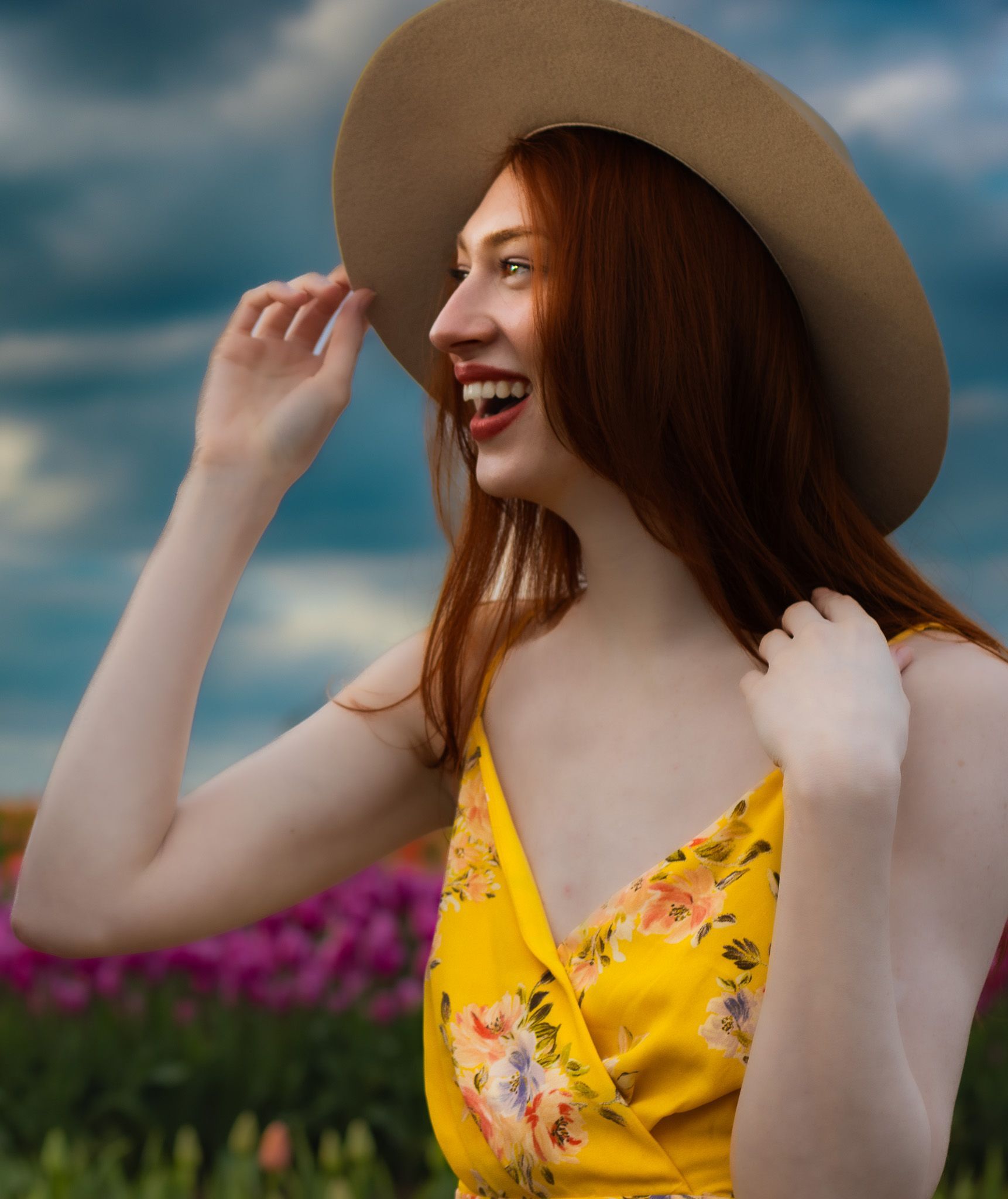 Natural light portrait of a model photographed for a modeling portfolio session by Verity Visions