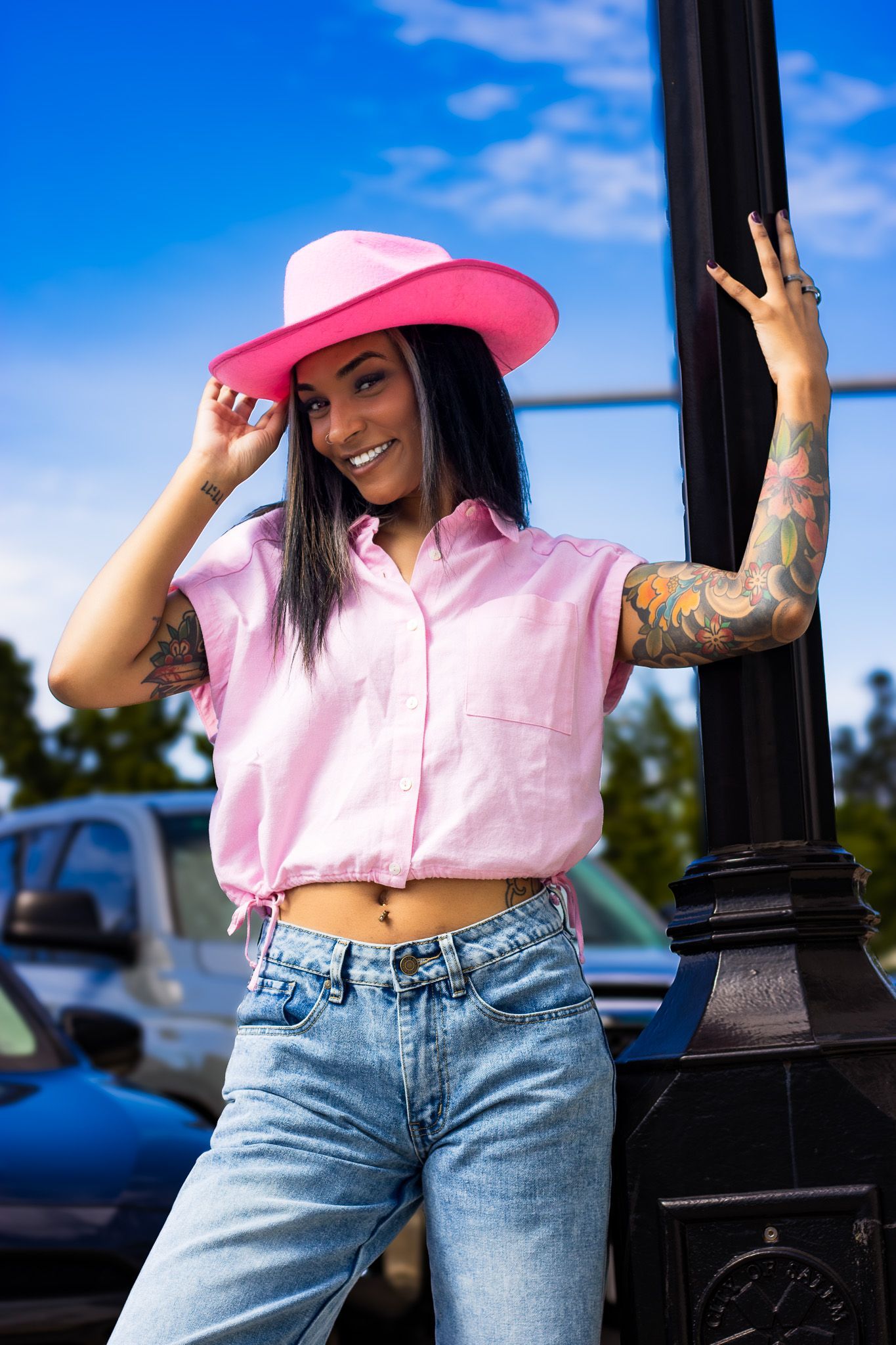 Editorial fashion portrait of a model photographed outdoors for a modeling portfolio by Verity Visions in Salem Oregon