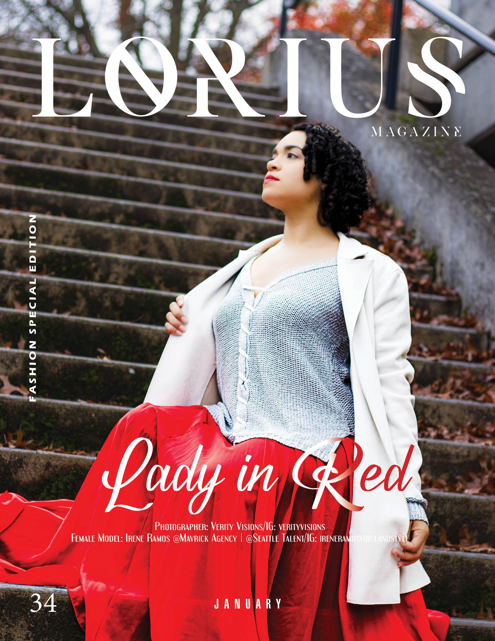 Irene photographed for Lørius Magazine in historic downtown Salem Oregon editorial portrait